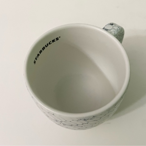 2022 Starbucks Ceramic 14oz  Coffee Tea Mug Cup White & Blue Stone Design - Picture 7 of 11